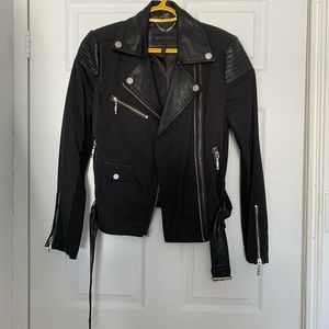 BCBGMAXAZRIA leather coat